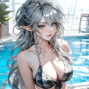 Usuario I love elfa de cabelo platinado