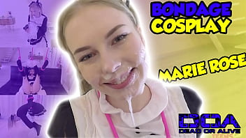 Loira Cosplay Teen Spy missionária com Shibari Bondage Rope Mimi Cica Trailer # 3