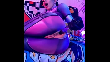 Widowmaker foda anal com brinquedos cosplay Overwatch AliceBong