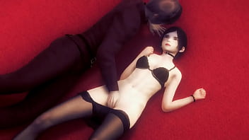Ada resid ev cosplay fazendo sexo com um homem em vídeo de gameplay hentai